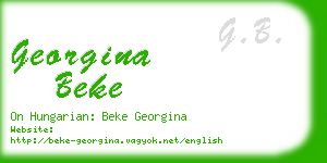 georgina beke business card